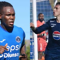 Rubilio Castillo y Rodrigo Auzmendi en Motagua.
