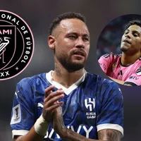 Neymar con la camiseta del Al-Hilal y David Ruiz con la del Inter Miami.