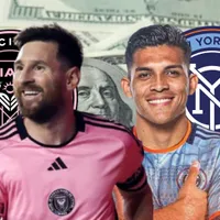 Alonso Martínez en New York City FC y Lionel Messi en Inter Miami.