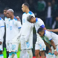 Futbolistas de la Selección de Honduras contra México.