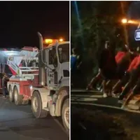 El bus de Alajuelense sufre un horrible estreno [VIDEO]