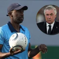 Wanchope se mostró junto a Ancelotti.