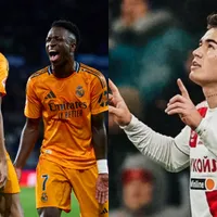 Vinicius y Mbappé festejan en el Real Madrid, como Ugalde en Moscú.