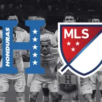 La Selección de Honduras en blanco y negro, con el escudo de la H y la MLS.
