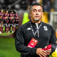 José Giacone en el banco de Saprissa y la alineación.