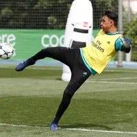 Keylor Navas fue ovacionado en un entrenamiento merengue