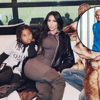 Kim Kardashian con su hijo y familia