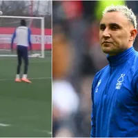 Keylor Navas le envía advertencia al Newcastle en el entreno del Nottingham Forest (VIDEO)