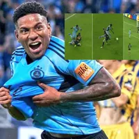 El gol maradoniano de César  Blackman con el que le dio el triunfo a Slovan Bratislava  en la UEFA Europa League