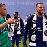 Kylian Mbappé compartió una imagen junto a Keylor Navas en sus últimas prácticas. (Foto: Getty Images)