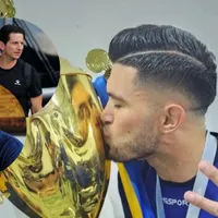 Aarón Herrera con la camisola de Cobán Imperial, y Ronald González y Rolando Fonseca.