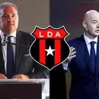 Victor Montagliani, presidente de Concacaf, y Gianni Infantino, presidente de la FIFA.