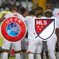 Logo de la UEFA y la MLS.