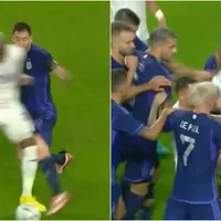 La fuerte entrada de Deiby Flores a Lionel Messi que hizo enojar a los argentinos [VIDEO]