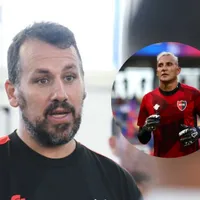 Cristian Fabbiani y Keylor Navas en Newell's