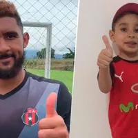 El tierno gesto del Alajuelense con un niño al que operarán del corazón