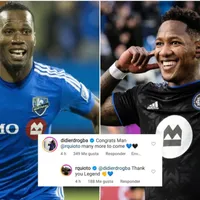 Didier Drogba felicita a Romell Quioto por su gran torneo en Montreal