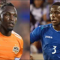 Alberth Elis llena de flores a Maynor Figueroa