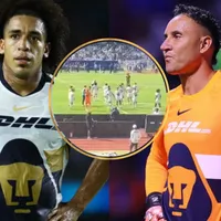 Debut con tensión: Keylor Navas y Adalberto Carrasquilla vivieron un momento muy incómodo en el empate de Pumas