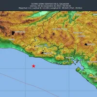 Dónde fue el epicentro del temblor de hoy, 4 de noviembre, en El Salvador