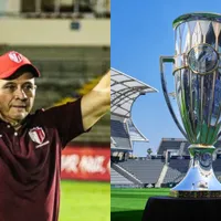 Otoniel Olivas, DT de Real Estelí, y el trofeo de la Concachampions.