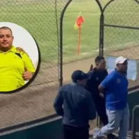 Rommel Silva fue sacado por la policía del estadio. (Foto: LaPrensa)