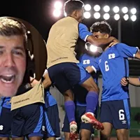 La celebración de Fernando Palomo tras el triunfo de El Salvador en el Premundial Sub-17