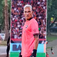Keylor Navas en medio de los incidentes.