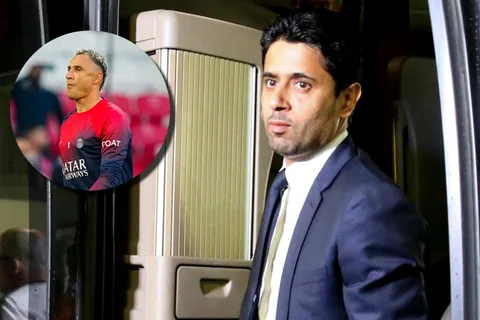 El presidente del PSG parece marcarle la salida a Keylor Navas. (Foto: Getty Images)