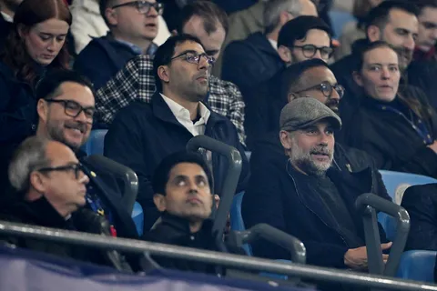 Pep Guardiola en Manchester City vs. PSG por Champions League.