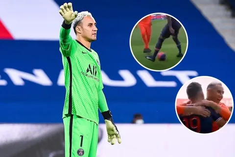 Keylor Navas le hace espectacular caño a Neymar y lo deja loco