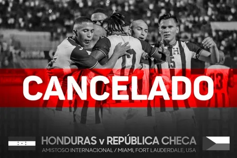 Oficial: se cancela el Honduras - República Checa