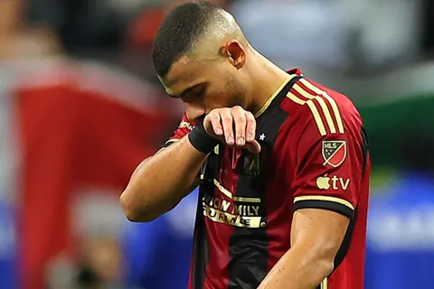 Giakoumakis celebrando un gol en Atlanta United