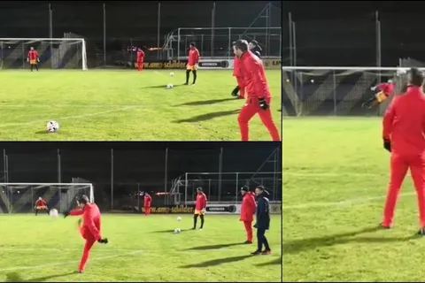 Viral: Thomas Christiansen anota golazo de tiro libre en entrenamiento de Panamá
