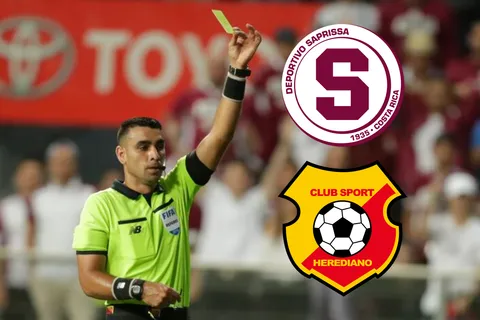 Juan Gabriel Calderón pitará la final de ida del Clausura 2026: cómo les fue a Saprissa y a Herediano bajo su arbitraje