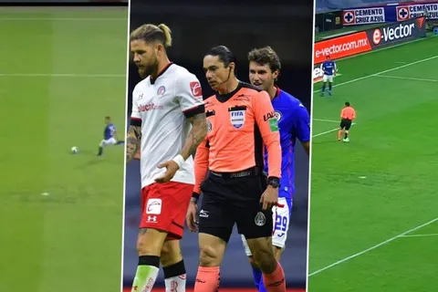 Insólito: delantero de Cruz Azul iba a convertir y el árbitro evitó el gol [VIDEO]