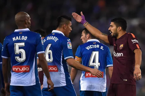Óscar Duarte durante su etapa en Espanyol.