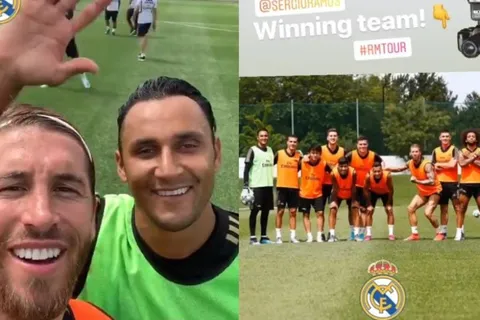 Keylor, en el “equipo campeón” de la práctica de Real Madrid