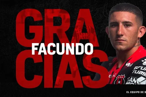 Alajuelense se despide de Facundo Zabala y aficionados lo lamentan en las redes