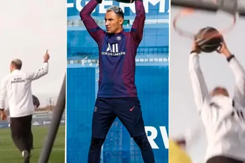 Keylor Navas se destaca jugando al baloncesto en el PSG [VIDEO]