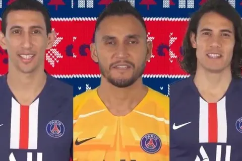 Keylor Navas encabezó el saludo latino de Navidad del PSG