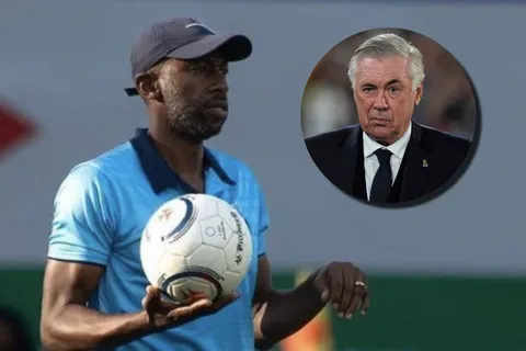 Wanchope se mostró junto a Ancelotti.