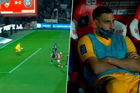 La reacción de Gianluigi Donnarumma al gol que le convirtieron a Keylor Navas [VIDEO]