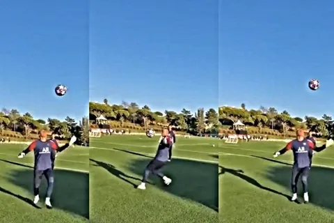 Keylor Navas le demostró a Neymar que también sabe jugar con los pies