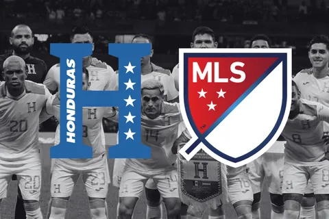 La Selección de Honduras en blanco y negro, con el escudo de la H y la MLS.