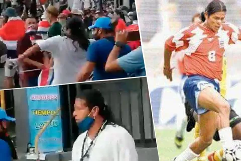 Benjamín Mayorga, ex-jugador de la Tricolor, es captado arrojándole piedras a la policía durante una protesta en Costa Rica