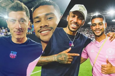 ¡Lewandowski, Agüero, Aubameyang y más! Ariel Lassiter presume fotos con figuras del Barcelona