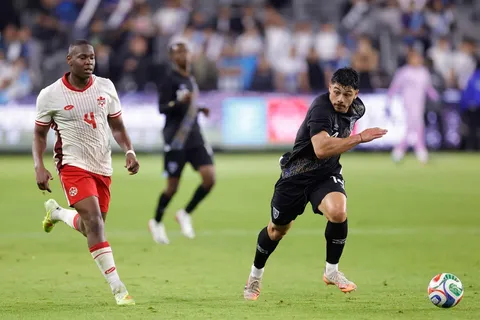 Darwin Lom, durante el amistoso ante Canadá.