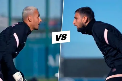 ¿Keylor Navas o Gianluigi Donnarumma? PSG sube competencia de atajadas durante la práctica [VIDEO]