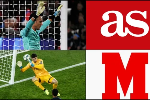 As y Marca destrozan a Courtois y extrañan a Keylor, después del PSG - Real Madrid